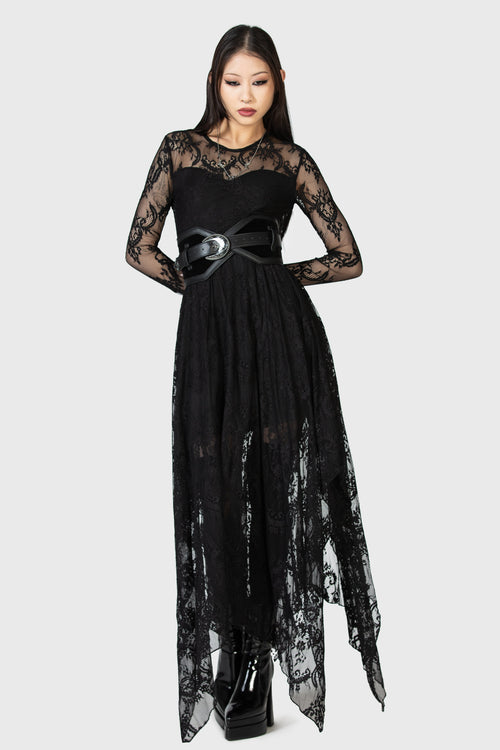 Killstar Funeral Web Waist Belt Black