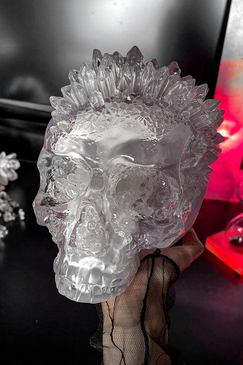 Killstar Geode Crystal Skull Ornament White