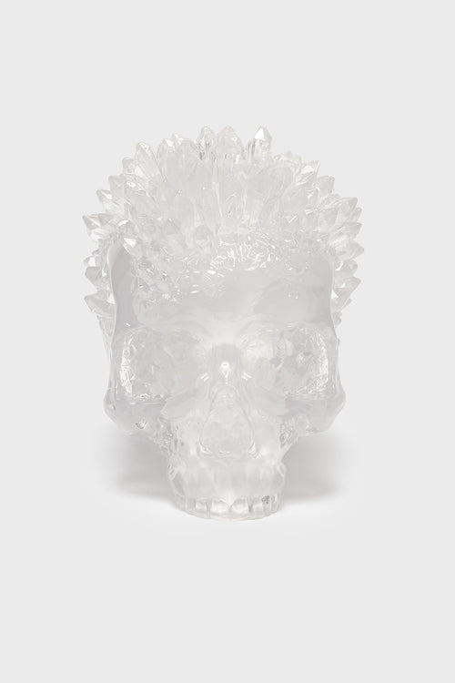 killstar Geode Crystal Skull Ornament White