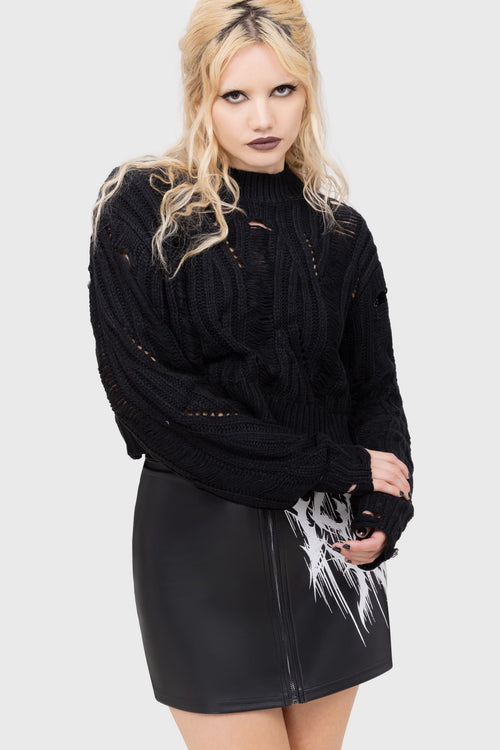 Killstar Ghastmark Sweater Black
