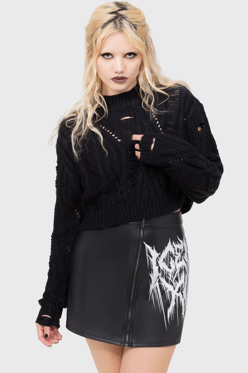 killstar Ghastmark Sweater Black