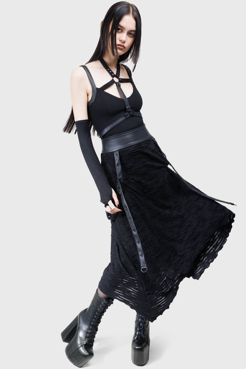 killstar Gloomara Skirt Black