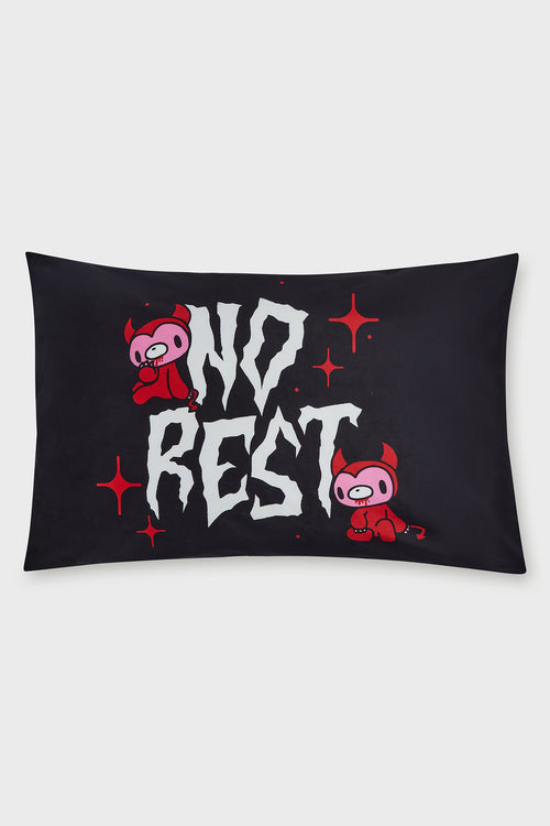 Killstar Gloomy Bear Pillowcases Set Black