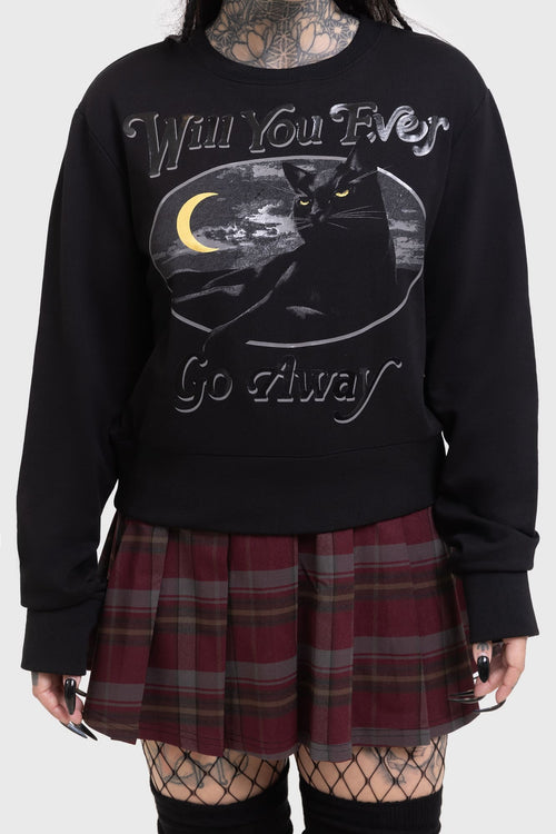 Killstar Go Away Sweatshirt Black