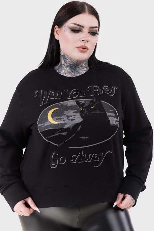 Killstar Go Away Sweatshirt Black
