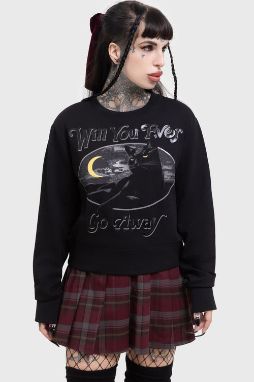 killstar Go Away Sweatshirt Black