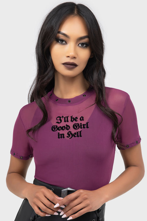 killstar Good Girl In Hell Tee Black