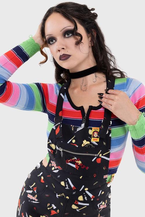 Killstar Good Guys Finish Last Knit Top Multi