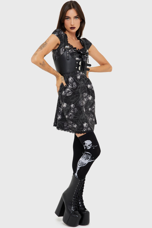 Killstar Grail Of Loathing Knee High Socks Black