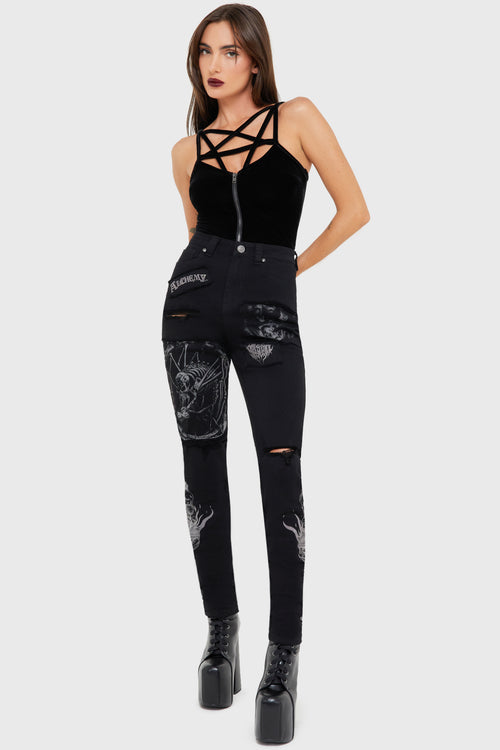 killstar Grail Of Loathing Skinny Jeans Black