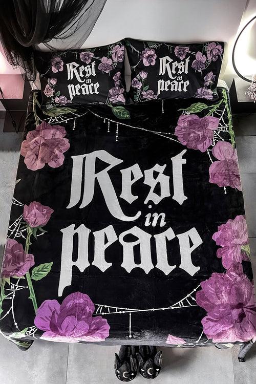 killstar Grave Bloom Pillowcases Black