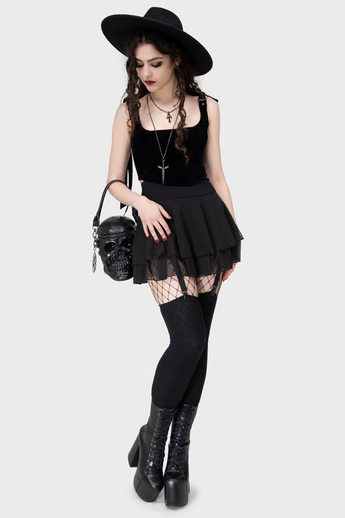 Killstar Grave Digger Skull Handbag [B] Black