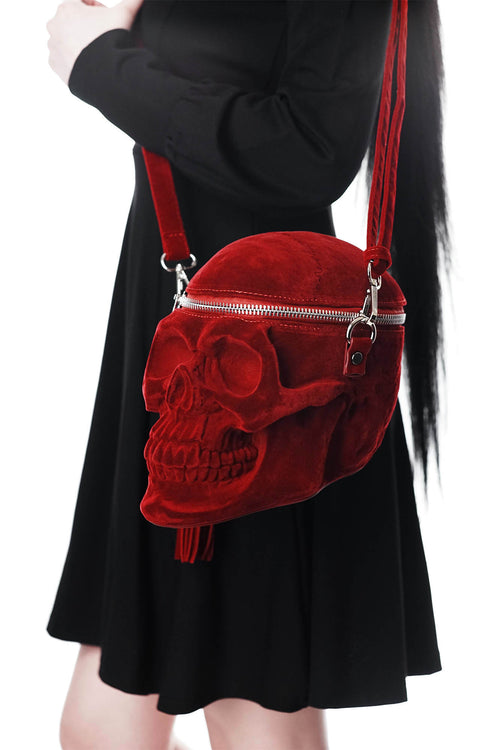Killstar Grave Digger Skull Handbag [BLOOD] Red