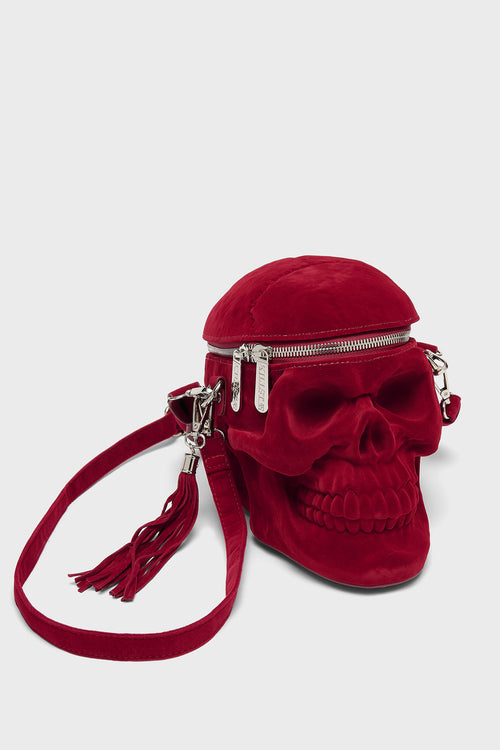 killstar Grave Digger Skull Handbag [BLOOD] Red