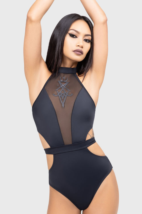 Killstar Grave Dive Swimsuit Black