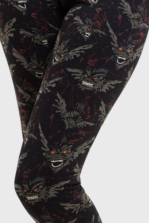 Killstar Gremlins After Midnight Leggings Black