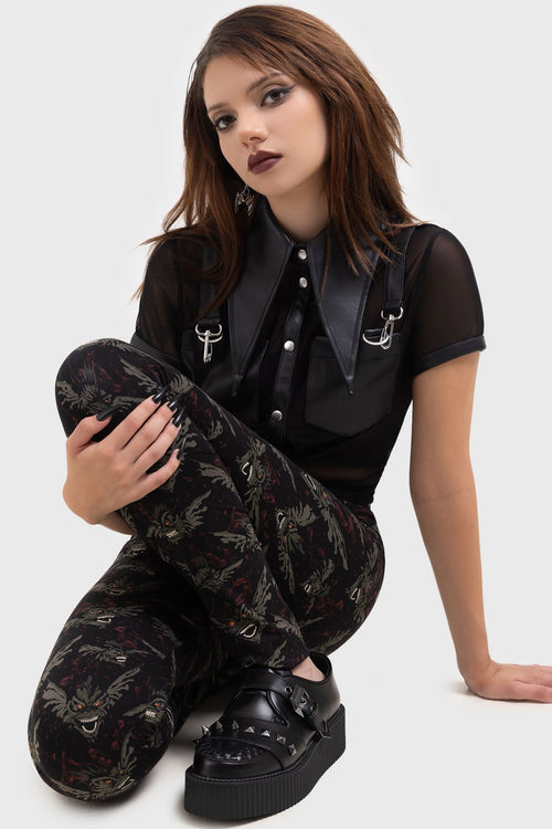killstar Gremlins After Midnight Leggings Black