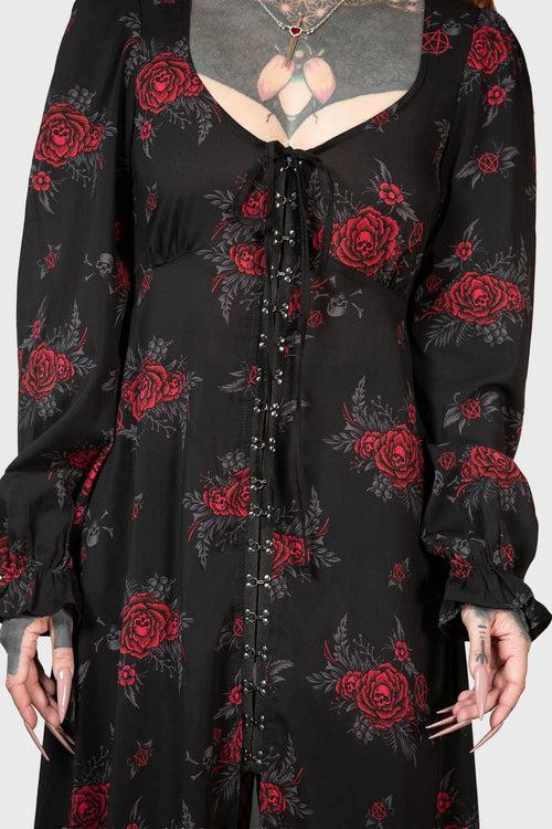 Killstar Hail Pandora Maxi Dress Red