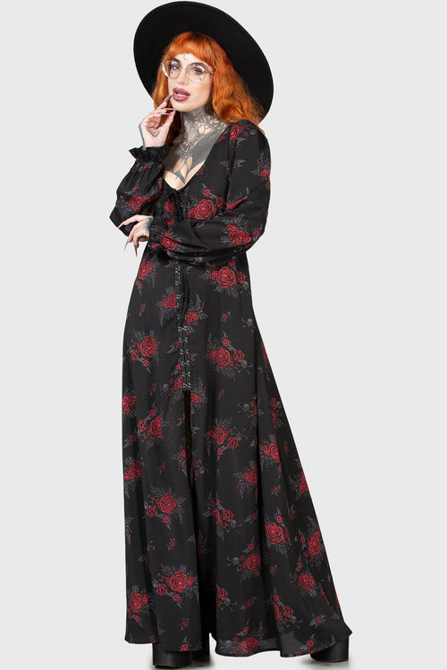 Killstar Hail Pandora Maxi Dress Red
