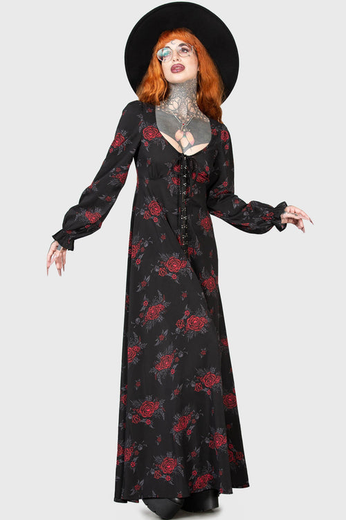 Killstar Hail Pandora Maxi Dress Red