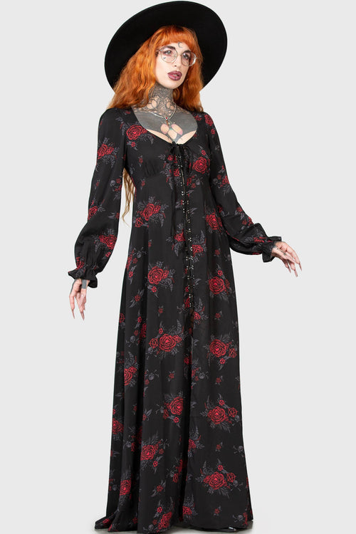killstar Hail Pandora Maxi Dress Red