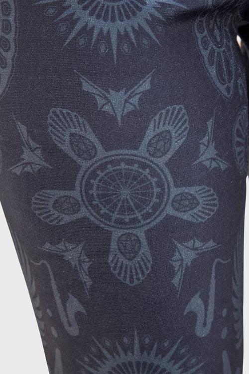 Killstar Half Vamp High Waist Trousers Black/Grey