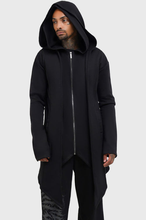 Killstar Hardcoded Poetry Longline Hoodie Black