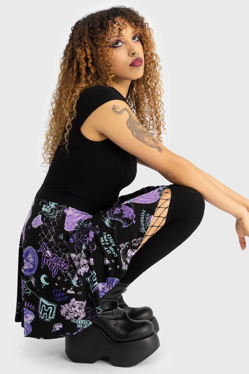 killstar Haunt It Mini Skirt Multi