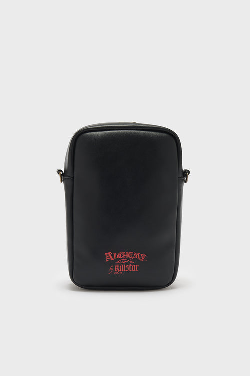 Killstar Headstone Crossbody Bag Black/Red