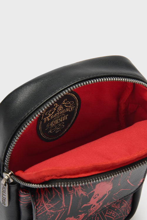 Killstar Headstone Crossbody Bag Black/Red