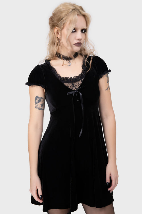 Killstar Heather Babydoll Dress [B] Black