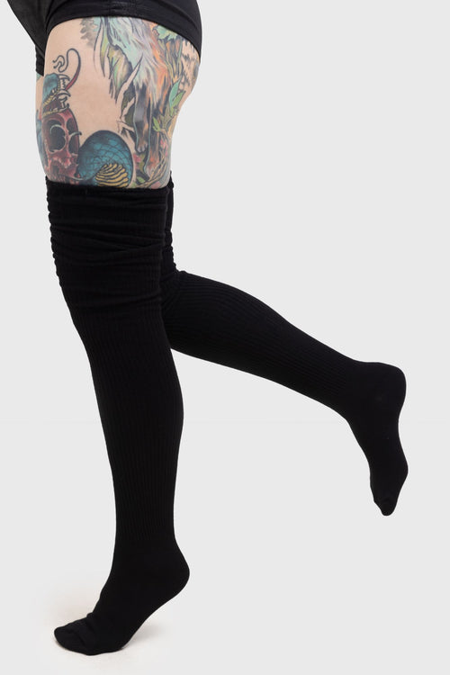 killstar Hecate Slouch Socks Black
