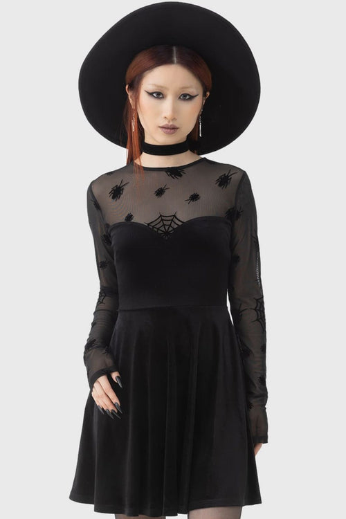 Killstar Here Lies Beetlejuice Mini Dress Black