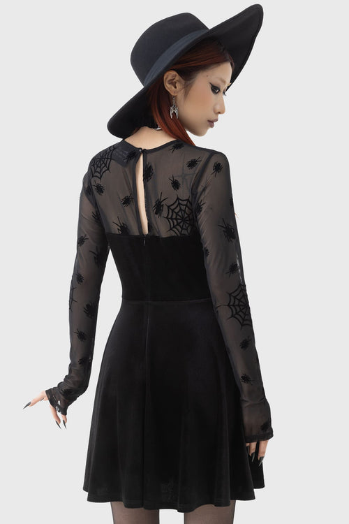 Killstar Here Lies Beetlejuice Mini Dress Black