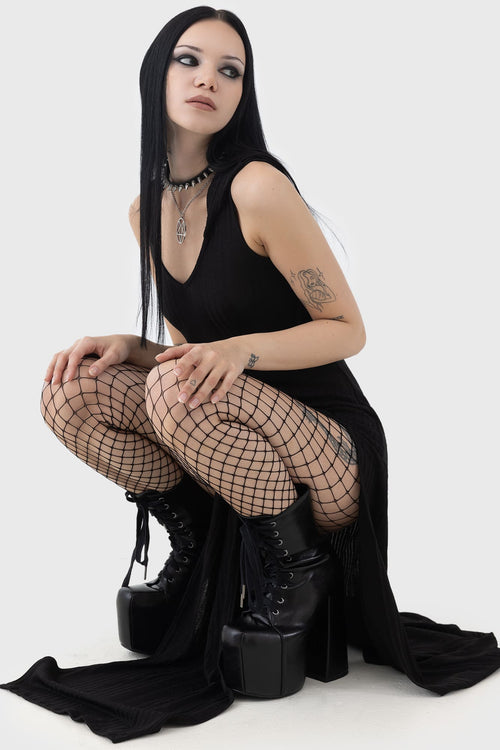 Killstar Hexin Hooded Dress Black