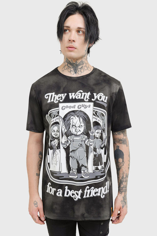 killstar Hey There Friend T-Shirt Black