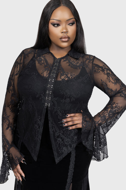 Killstar Howling Heart Top Black