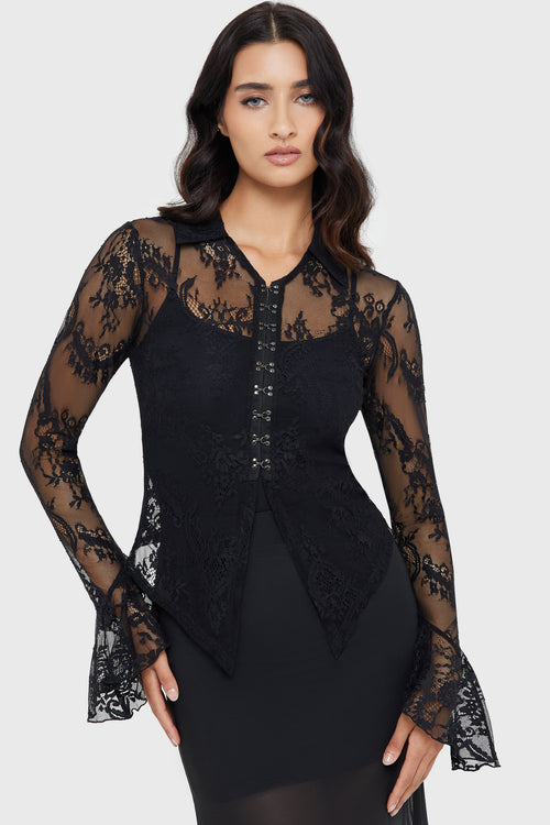 killstar Howling Heart Top Black