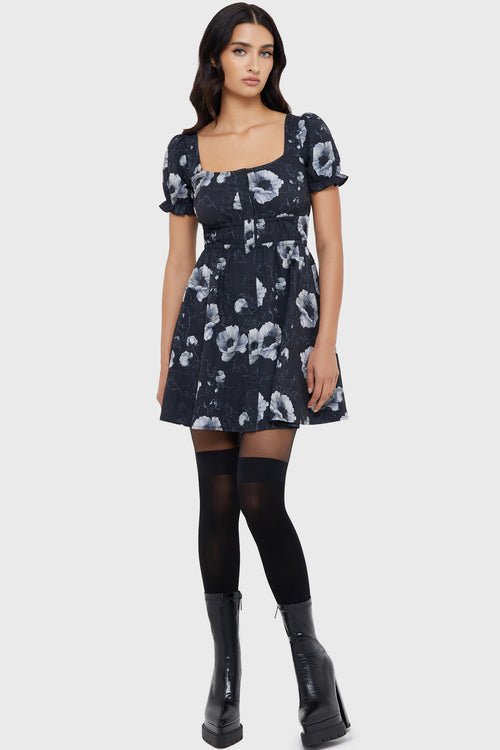 killstar Howling Moon Dress Black/White