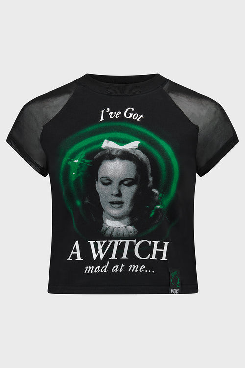 Killstar I Wish I Wasn't Here Baby Tee Black