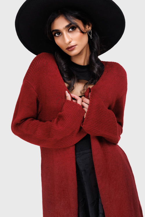 killstar Infernum Cardigan Black/Red