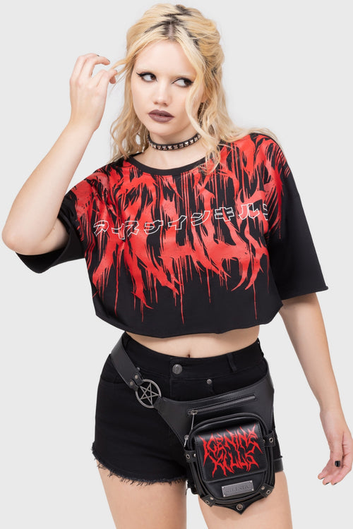 Killstar INK Logo Crop Tee Black