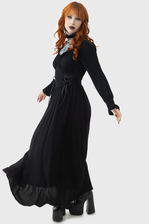 killstar Jocasta Maxi Dress Black