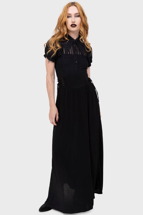 Killstar Jocasta Maxi Skirt Black