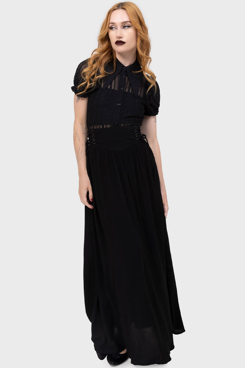 Killstar Jocasta Maxi Skirt Black
