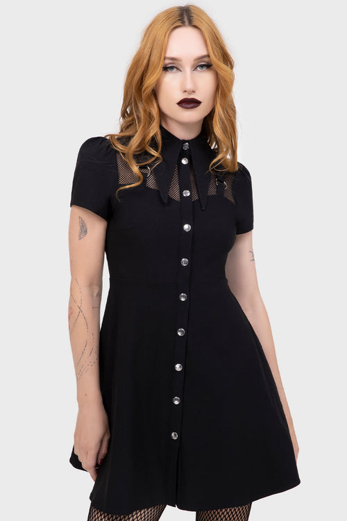 Killstar Jovana Collar & Ring Dress Black