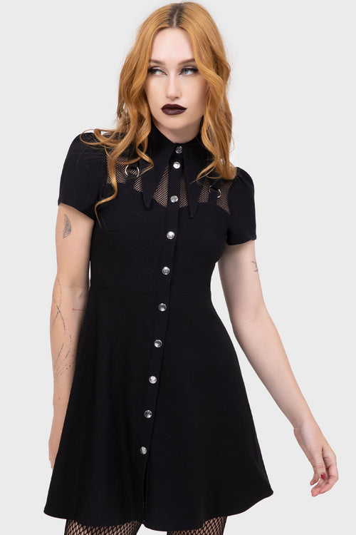 Killstar Jovana Collar & Ring Dress Black