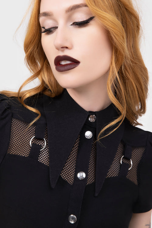 Killstar Jovana Collar & Ring Dress Black