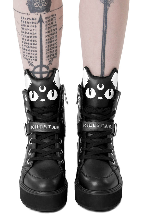 Killstar Keiko Kitty High Tops [B] Black