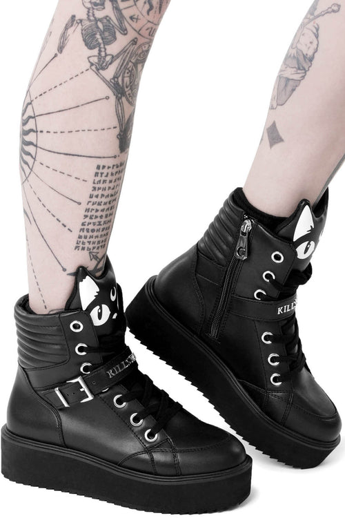 Killstar Keiko Kitty High Tops [B] Black